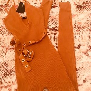 Knit Belted Jumpsuit